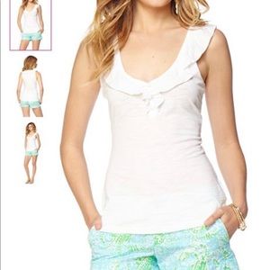 Lilly Pulitzer Lindsey Ruffled V-Neck Top